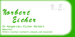 norbert eicher business card